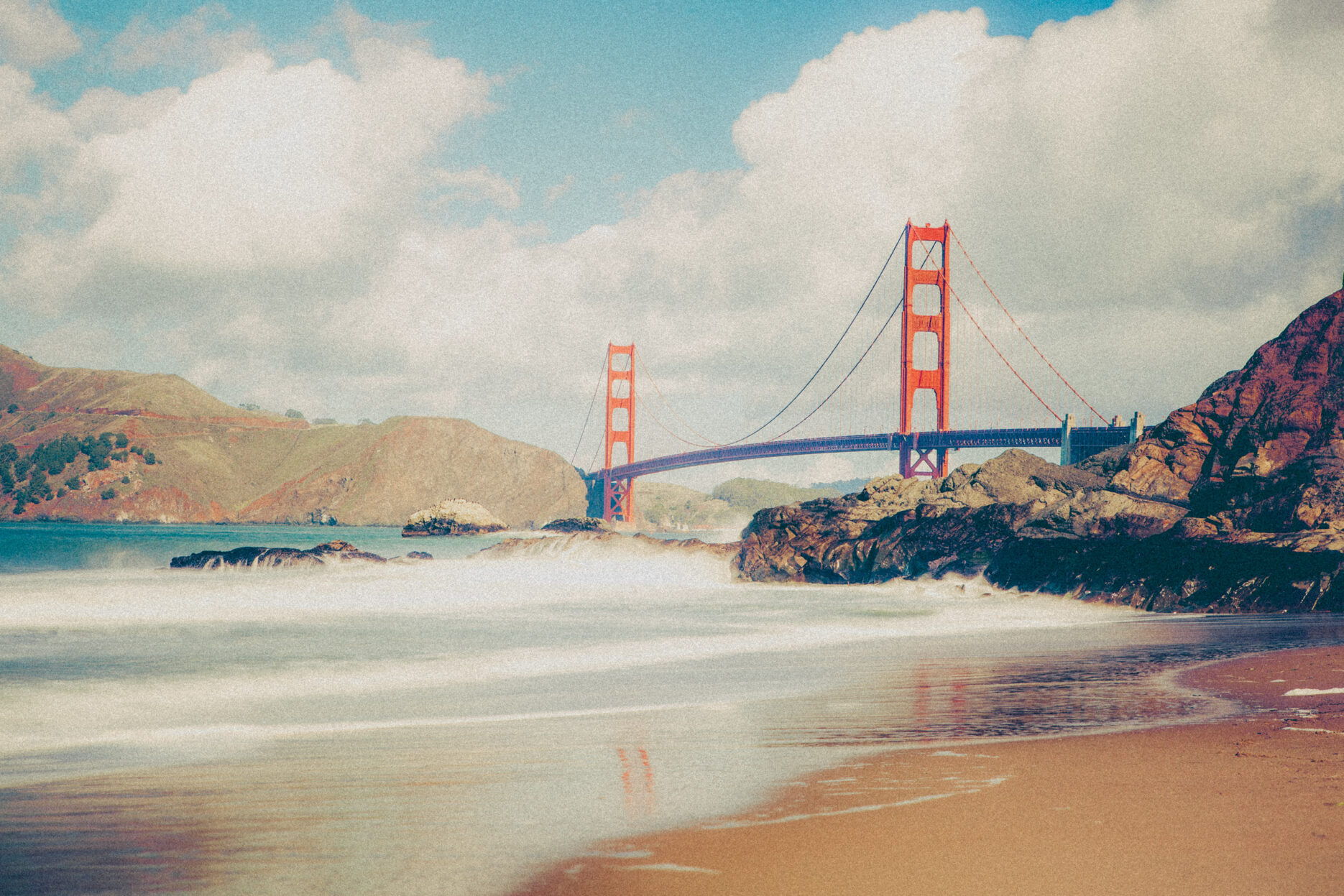 Golden Gate Bridge photo taken from Baker Beach in San Francisco by Chuck Pearson